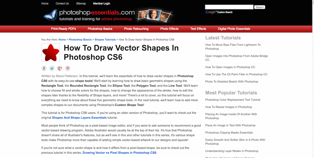 如何在 Photoshop CS6 中绘制矢量形状