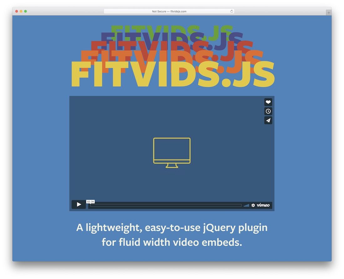 fitvidsウェブデザインツール