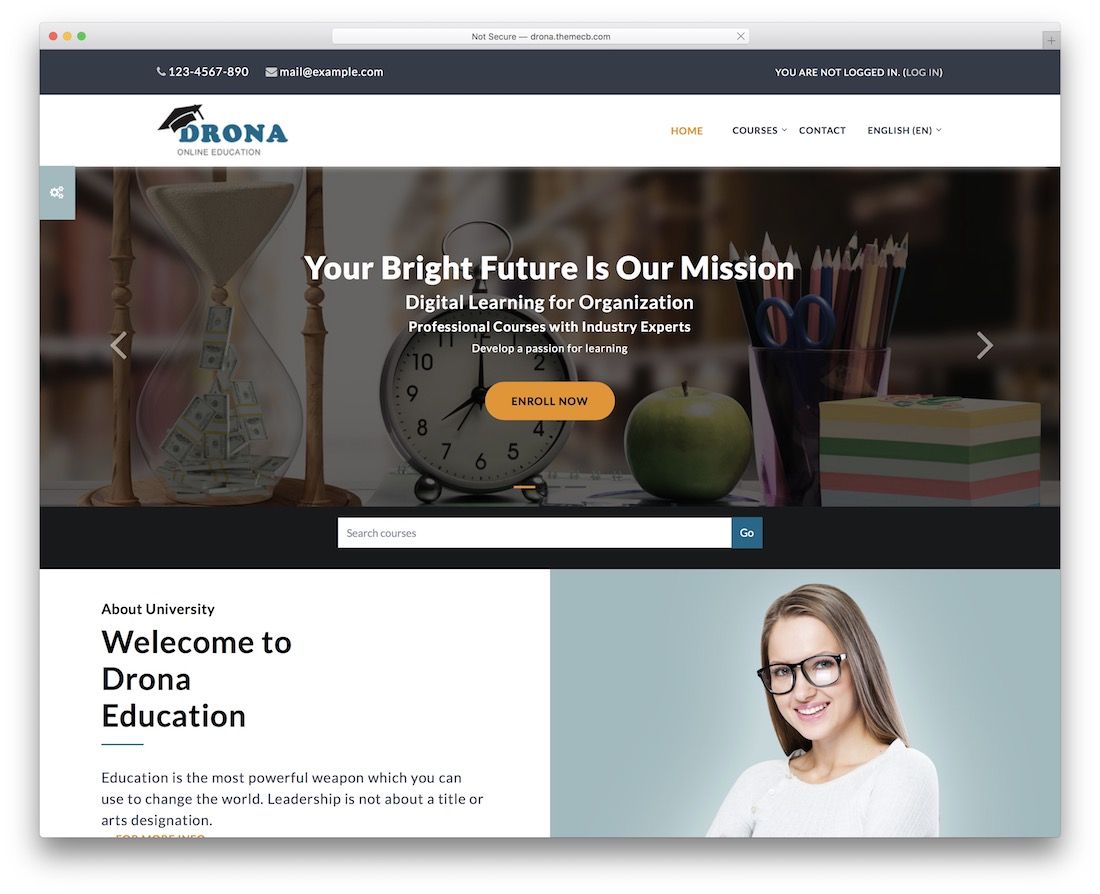 drone moodle önyükleme şablonu