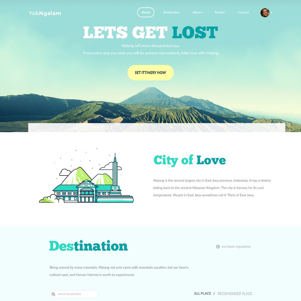 TravelSite Free PSD قوالب صفحة واحدة