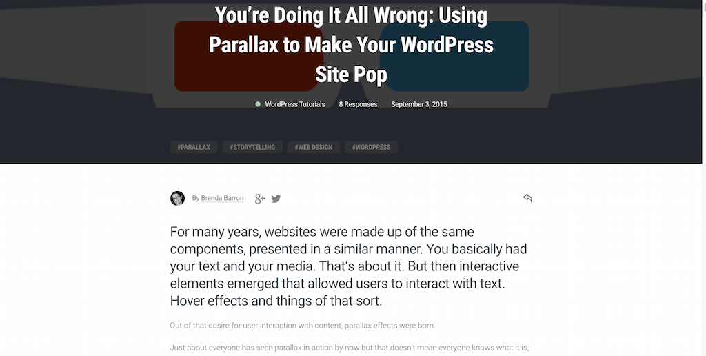 การใช้ Parallax เพื่อทำให้ไซต์ WordPress ของคุณโดดเด่น
