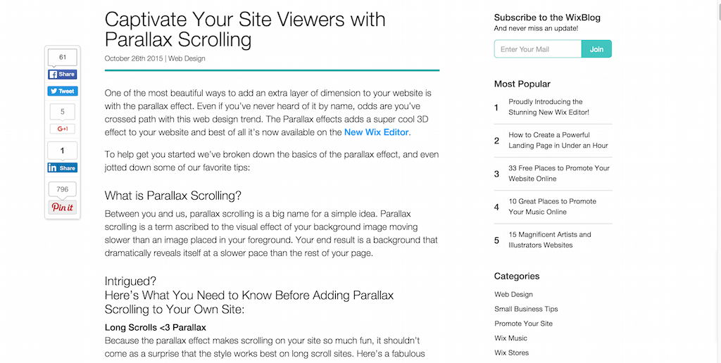 ดึงดูดผู้ดูไซต์ของคุณด้วย Parallax Scrolling