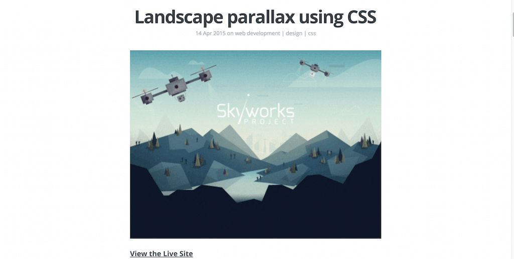 ภูมิทัศน์พารัลแลกซ์โดยใช้ CSS