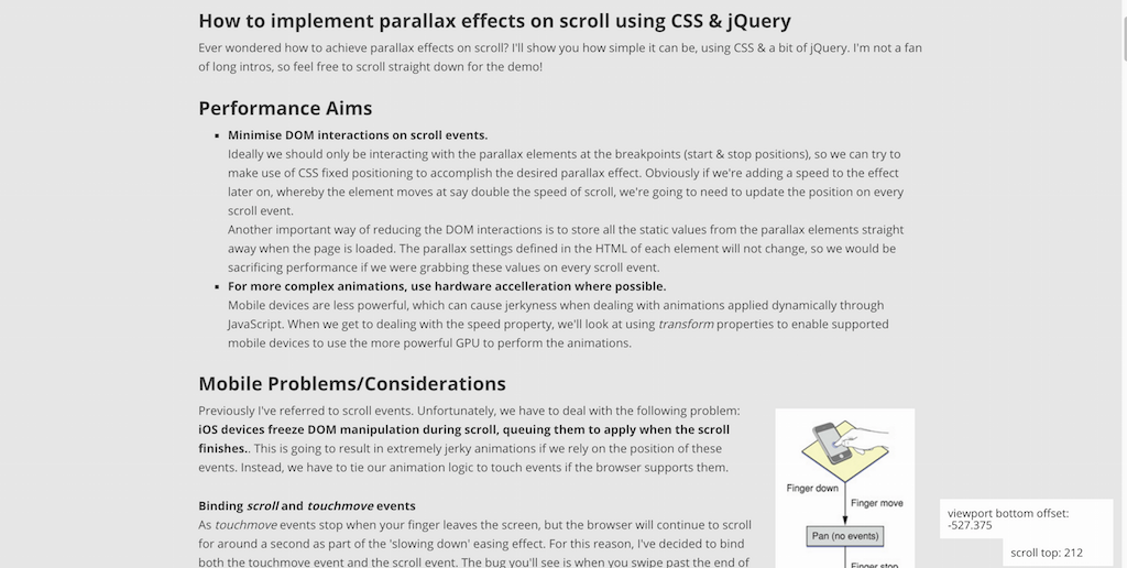 กวดวิชา Parallax โดยใช้ CSS และ jQuery