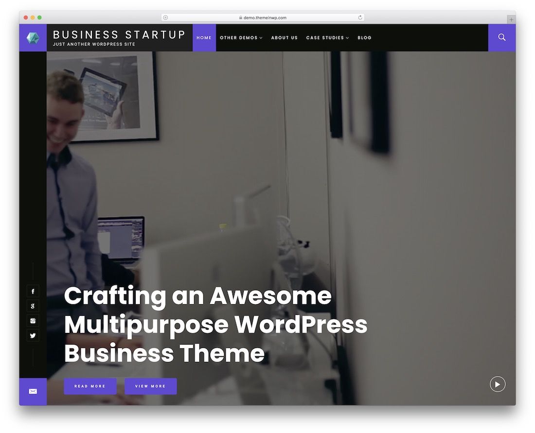tema de video de wordpress gratuito de inicio de negocios