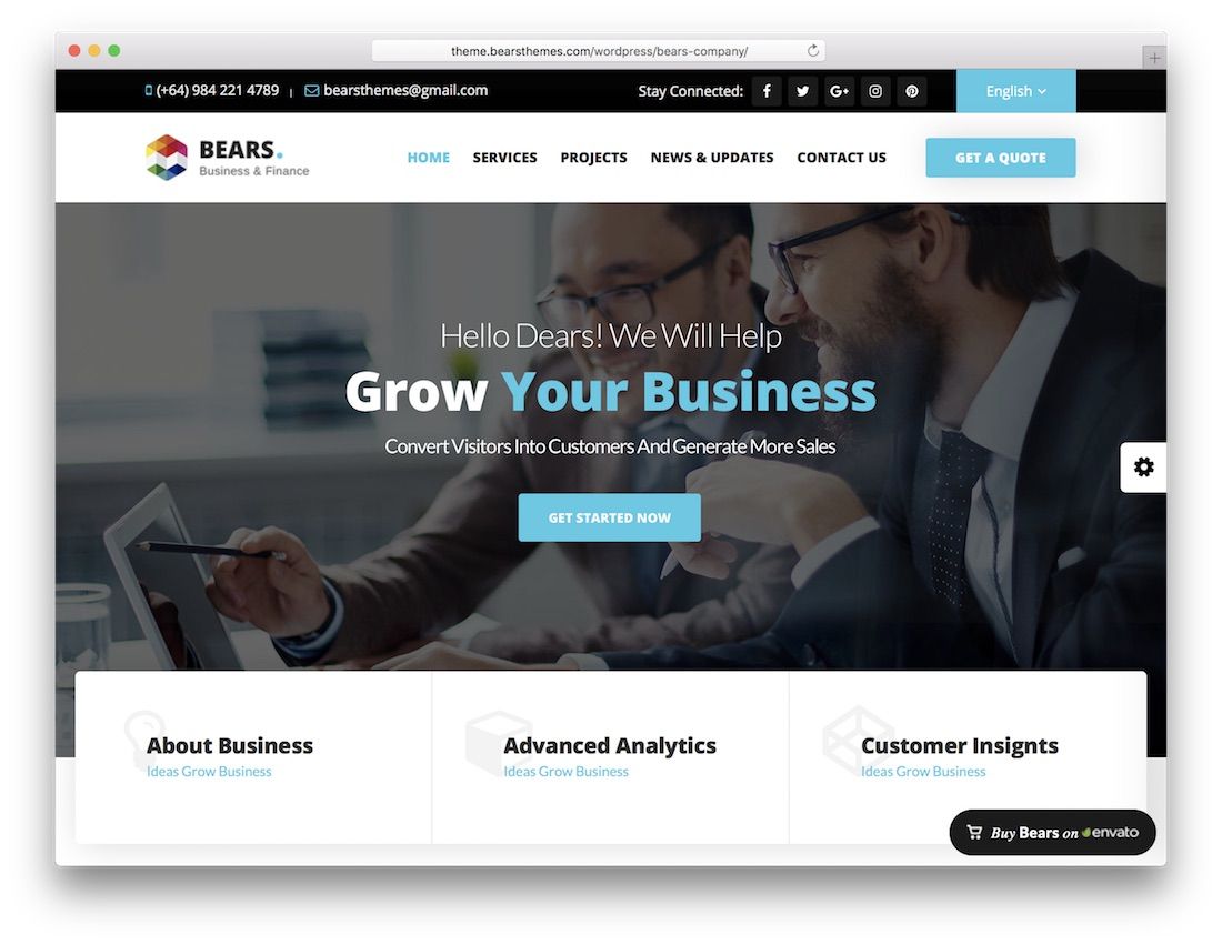 trägt WordPress-Theme für kleine Unternehmen
