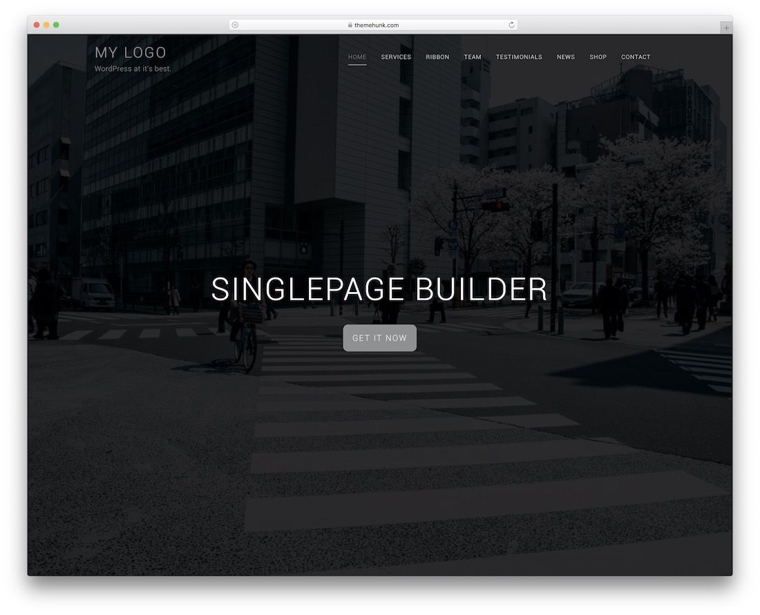 tema de wordpress gratuito del constructor de una sola página