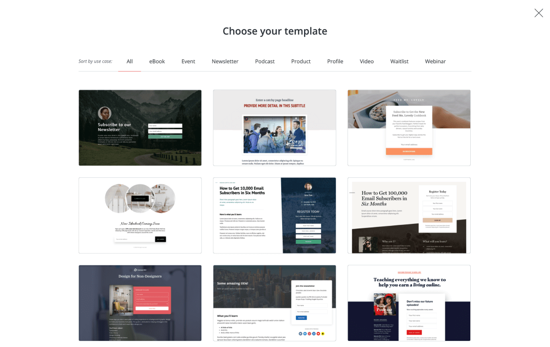 modelli di newsletter via e-mail: converkit