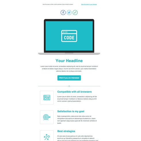 modelli di newsletter via e-mail: themezy