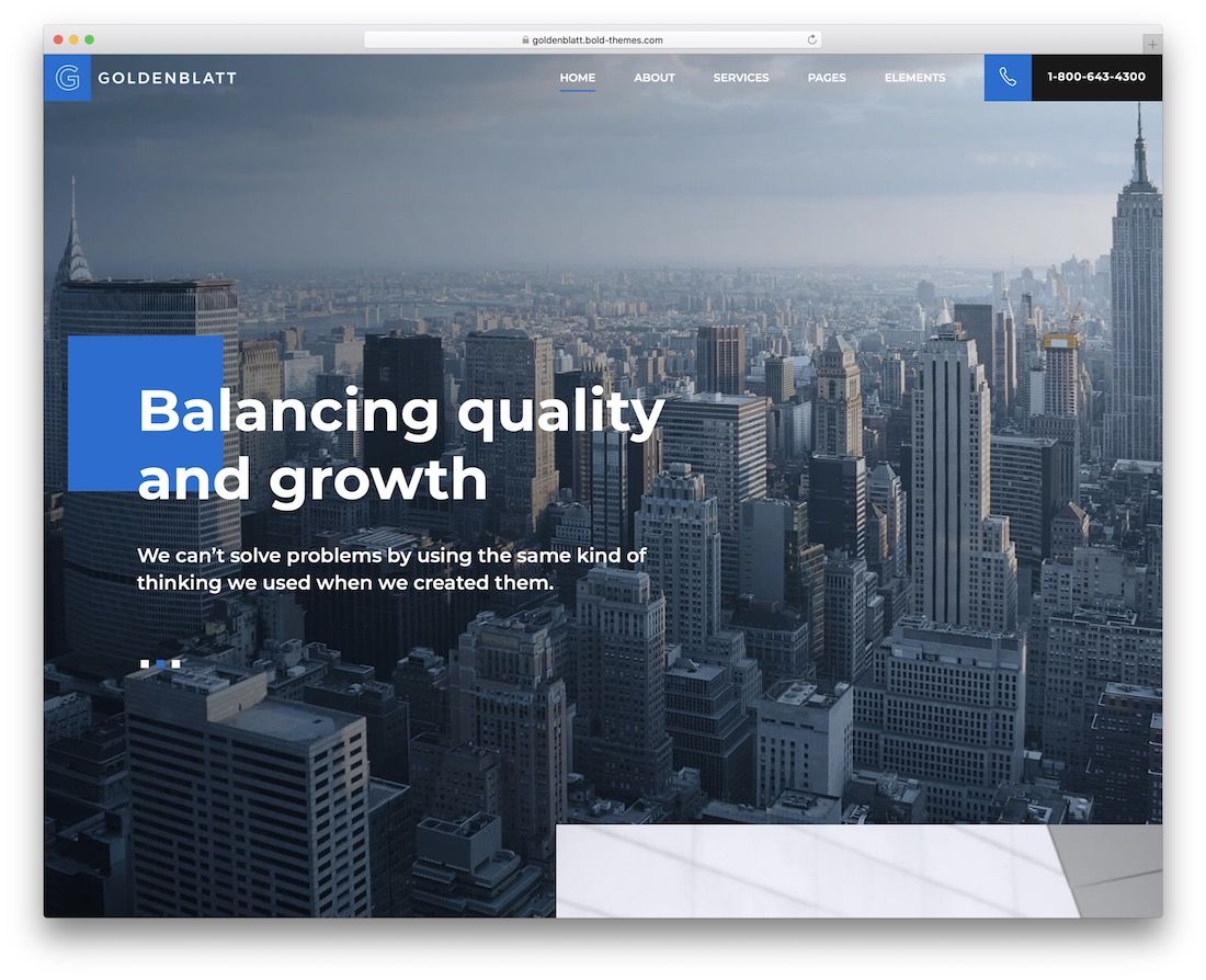 Goldenblatt 本地商業 wordpress 主題