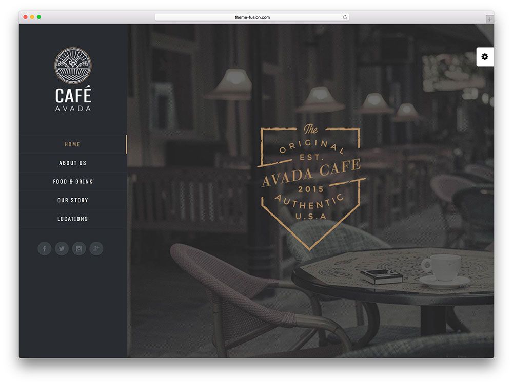 avada - 咖啡店 wordpress 主題