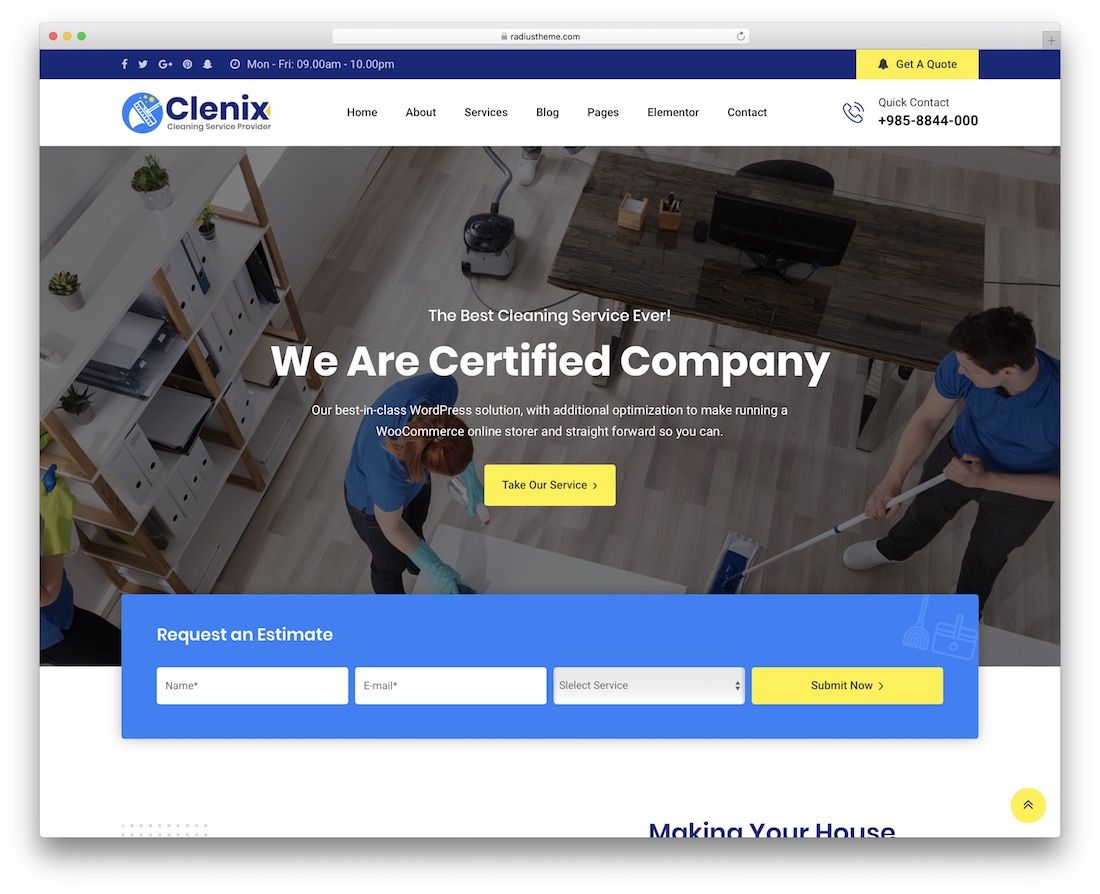 clenix 本地業務 wordpress 主題