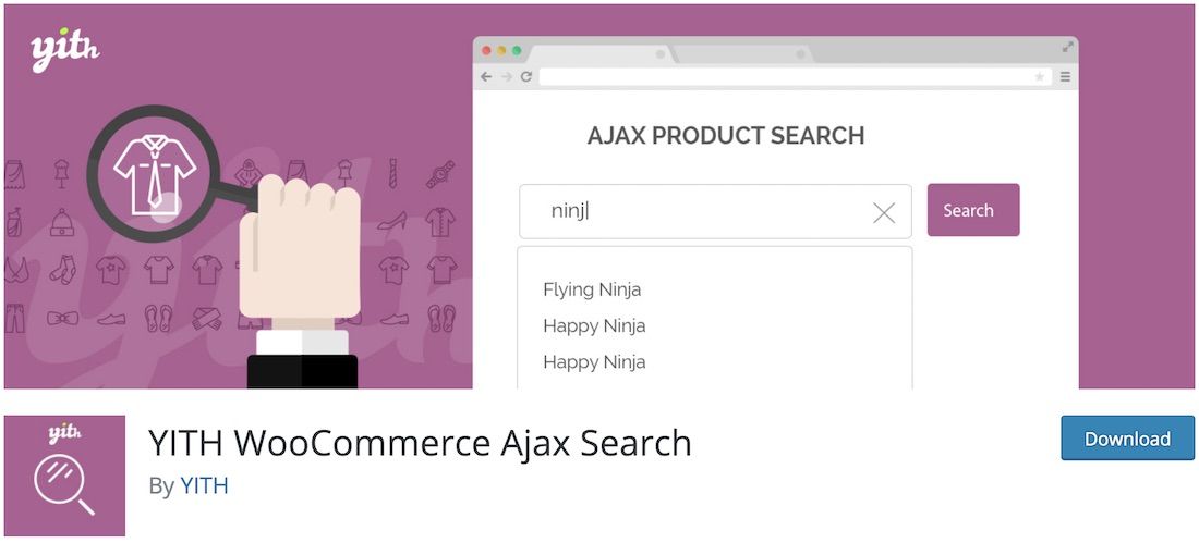 yith woocommerce 아약스 검색 WordPress 플러그인