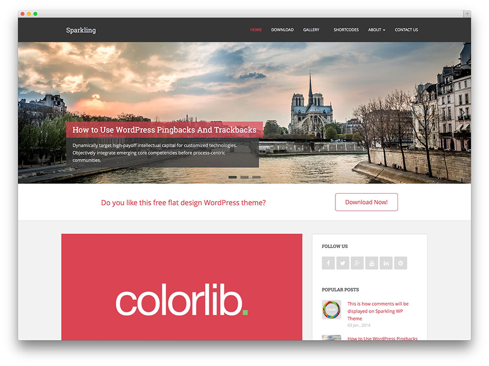 funkelndes Vollbild-Slider-Design