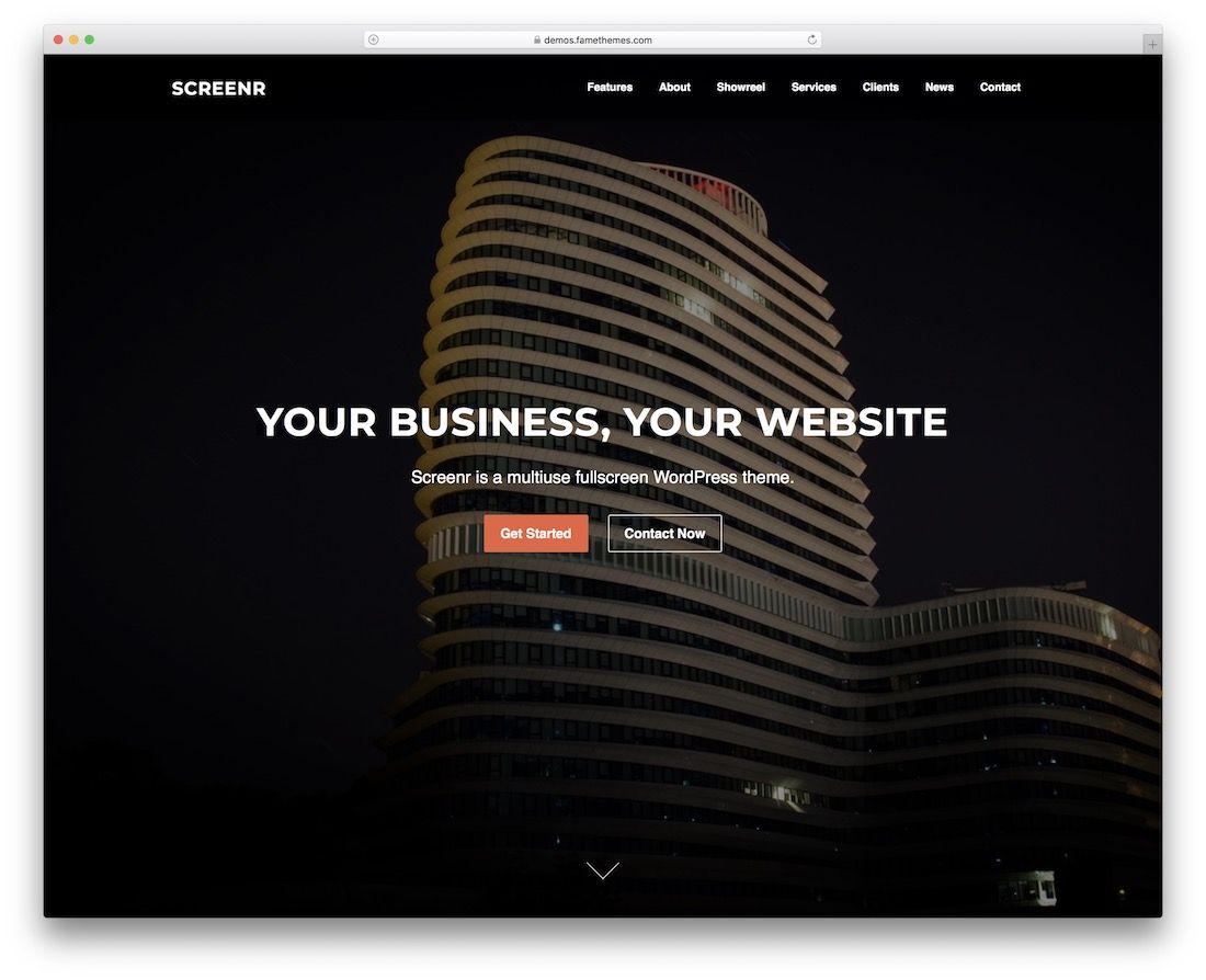 Screenr kostenloses WordPress-Thema