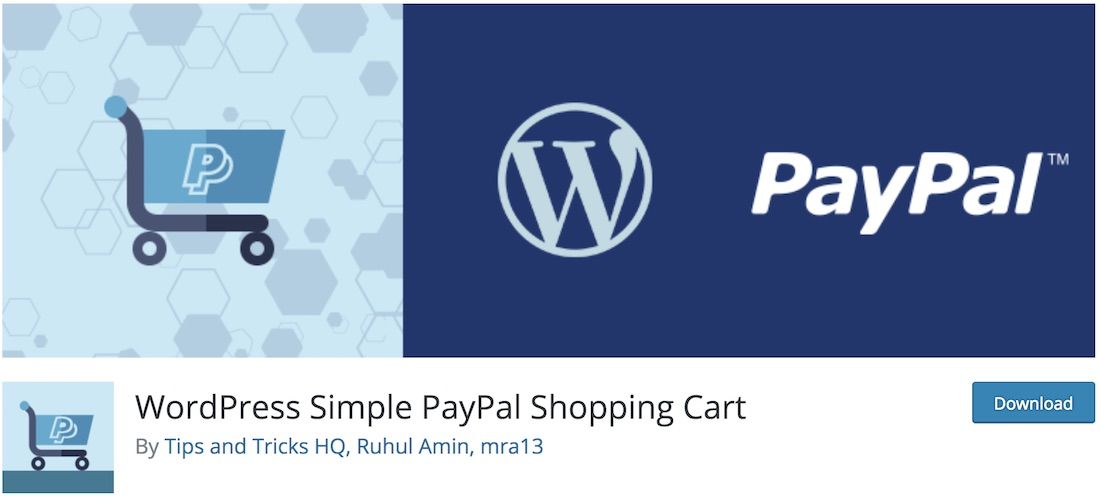 wordpress 简单的 paypal 购物车插件