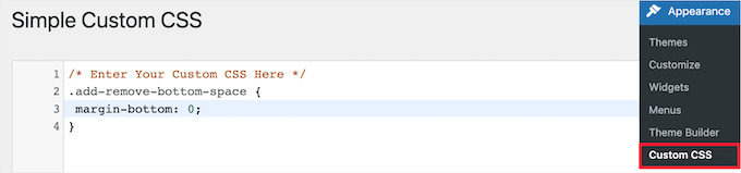 Dodaj kod za pomocą wtyczki Simple Custom CSS Add code with Simple Custom CSS plugin