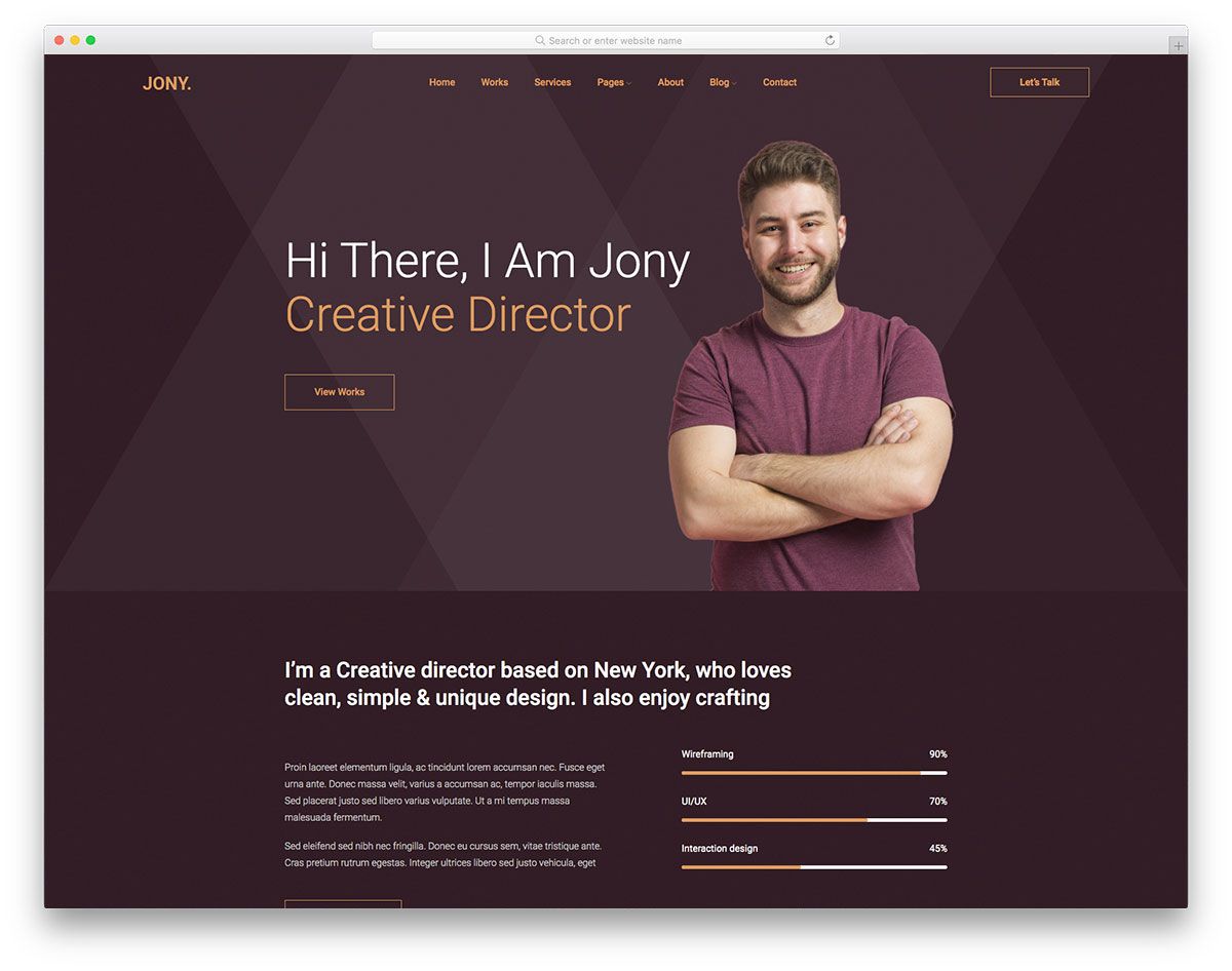 Jony Plantilla Gratis