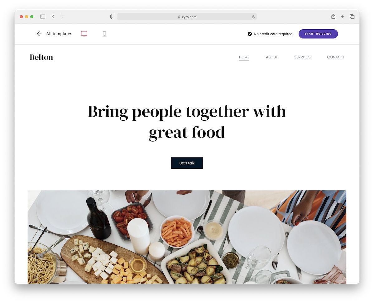 plantilla de sitio web simple de belton