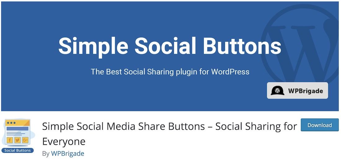 plugin wordpress de boutons sociaux simples