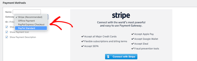 결제 수단 선택 Select payment method