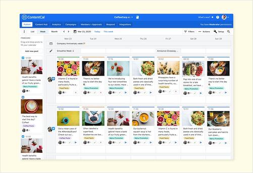 最高のソーシャルメディア管理ツール:contentcal