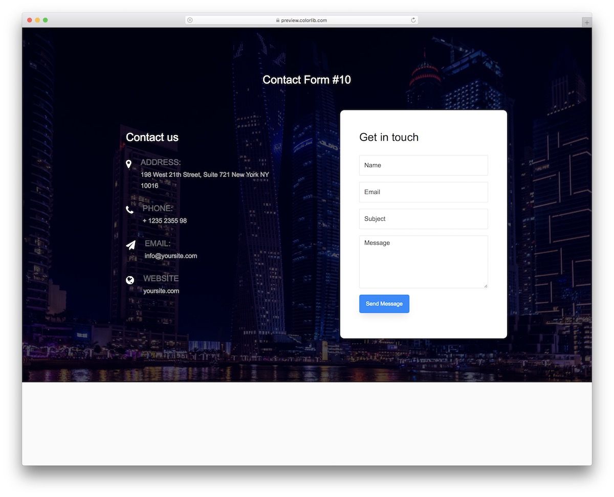 formulaire de contact 10