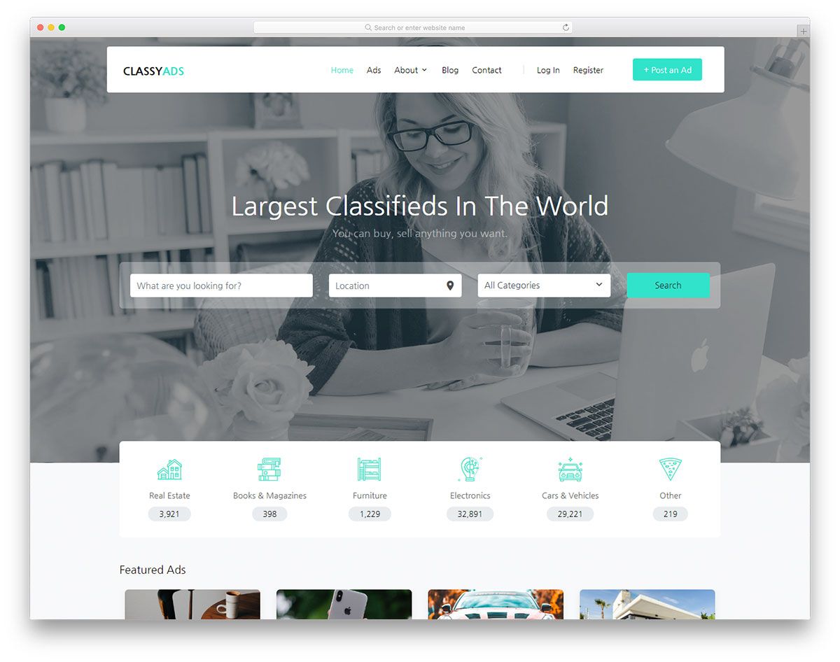 modelo gratuito de classyads