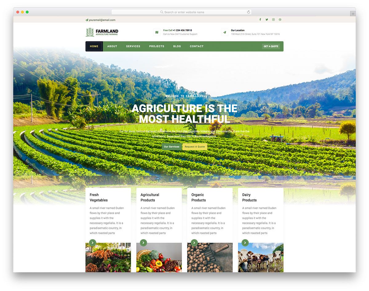 Modelo Farmland Colorlib