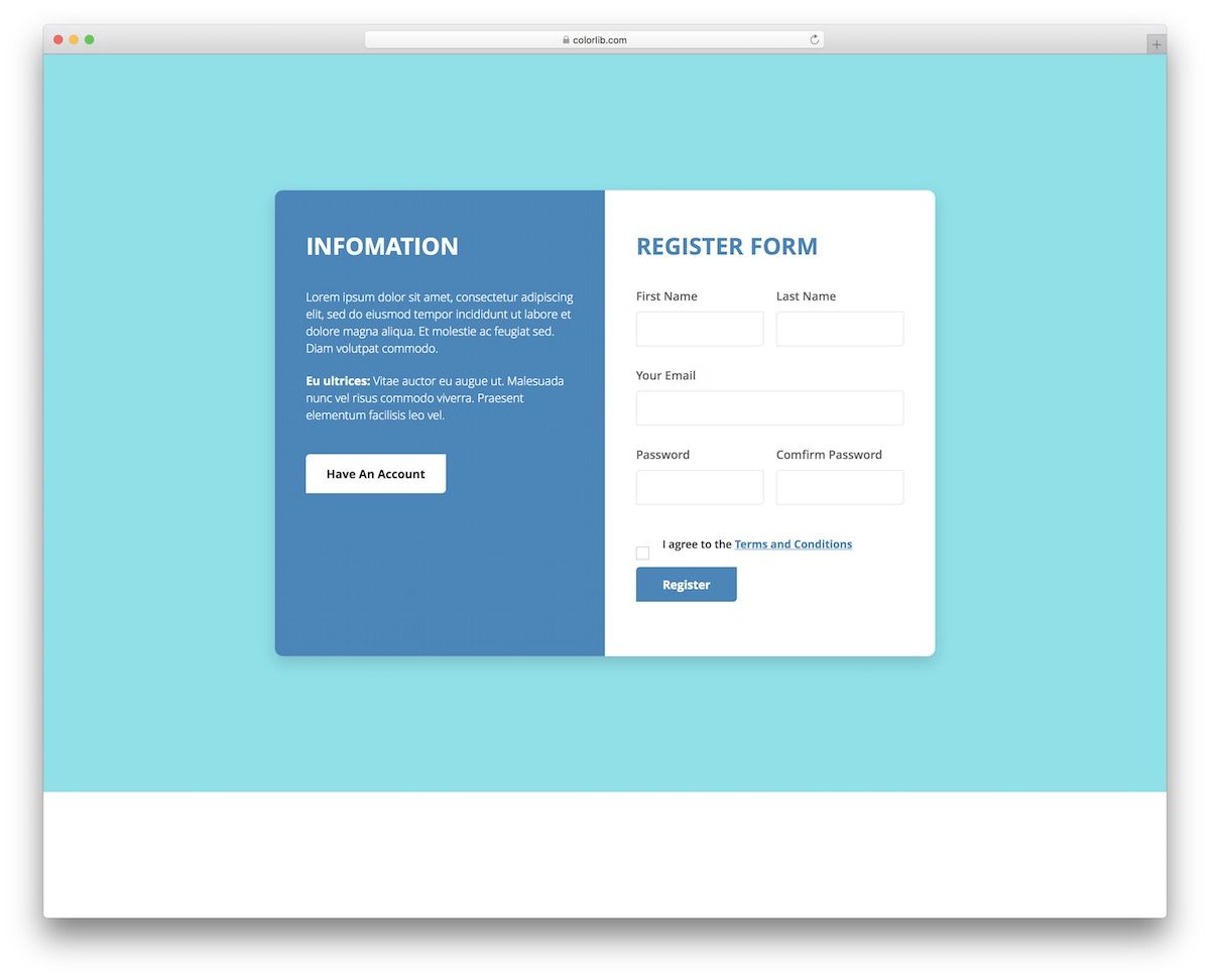 formulir pendaftaran colorlib 30