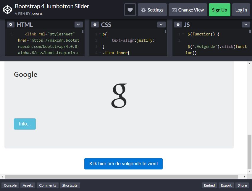 bootstrap jumbotron