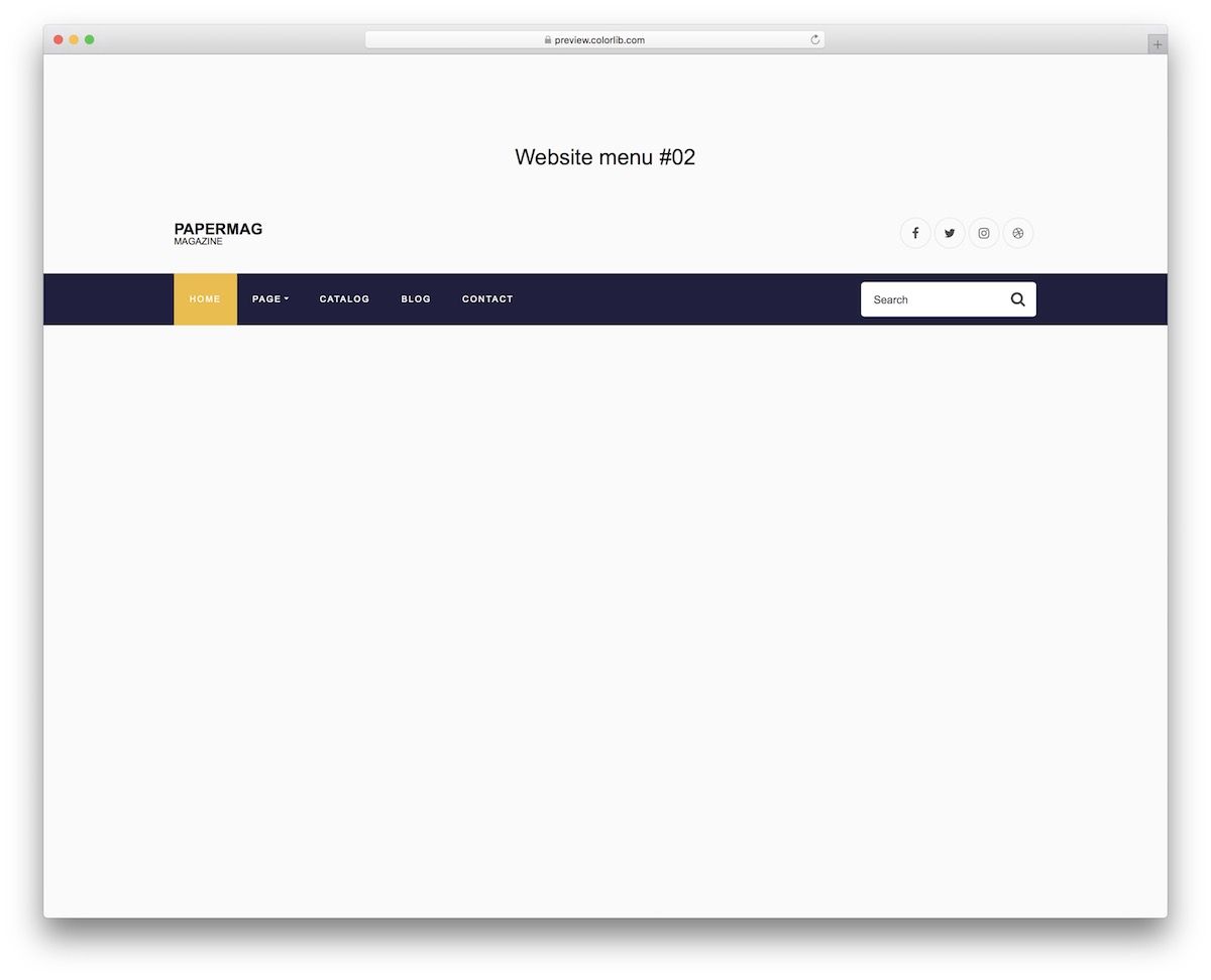 menu situs web 12