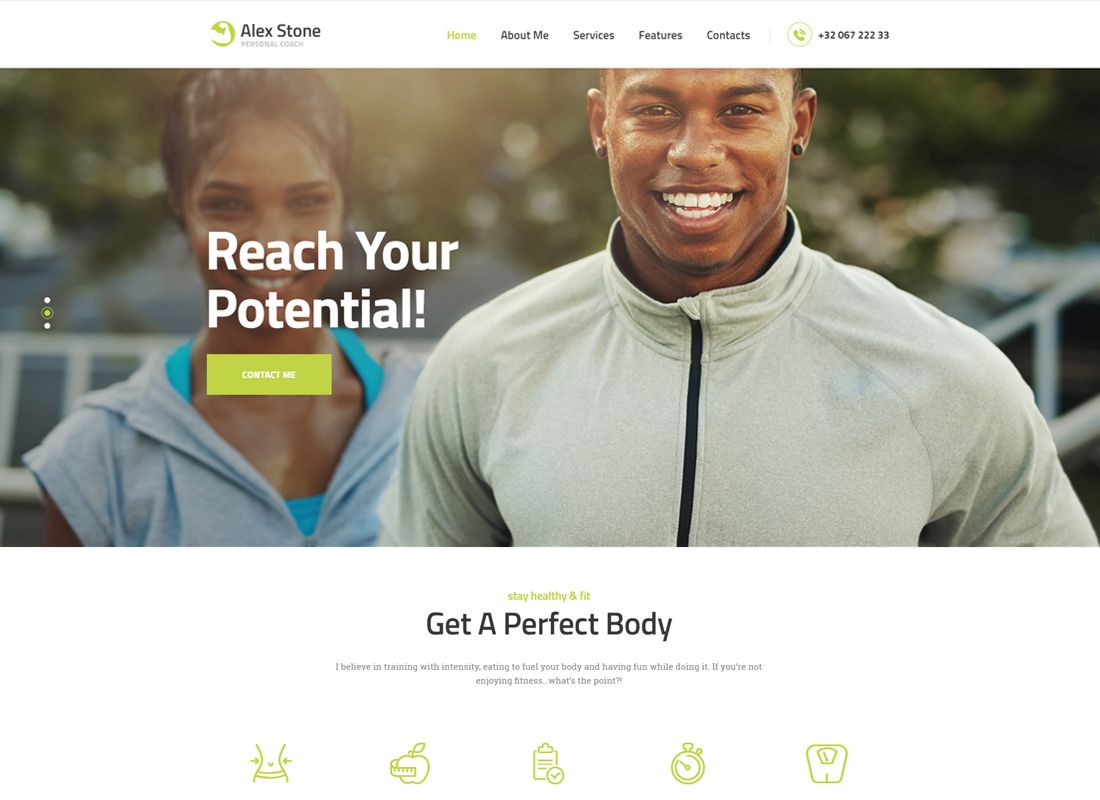 Alex Batu | Tema WordPress Pelatih Gym Pribadi