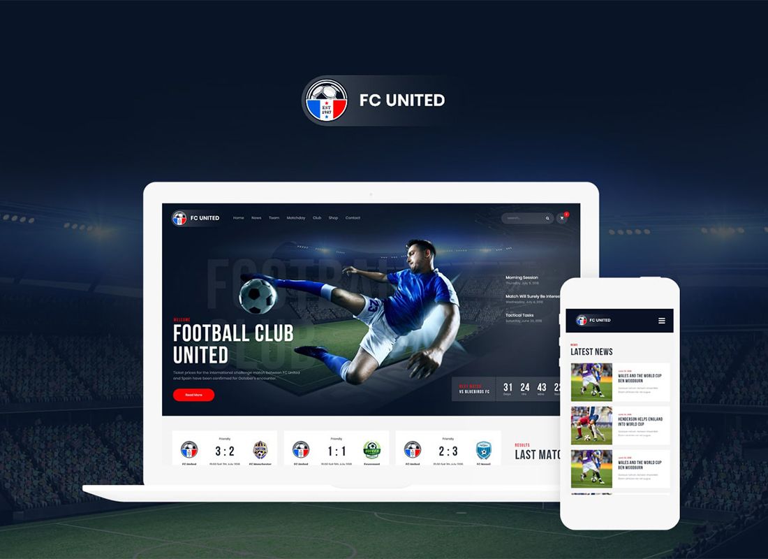 FC United | Sepak Bola, Tema Olahraga Sepak Bola WordPress