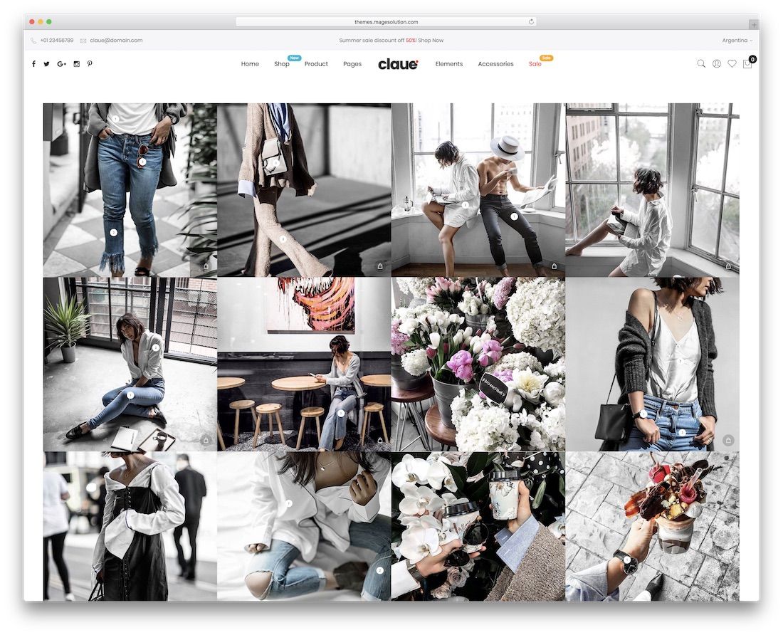 claue magento 主题
