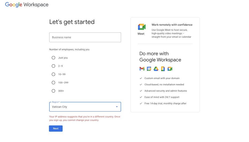 ขั้นตอนการตั้งค่า Google Workspace
