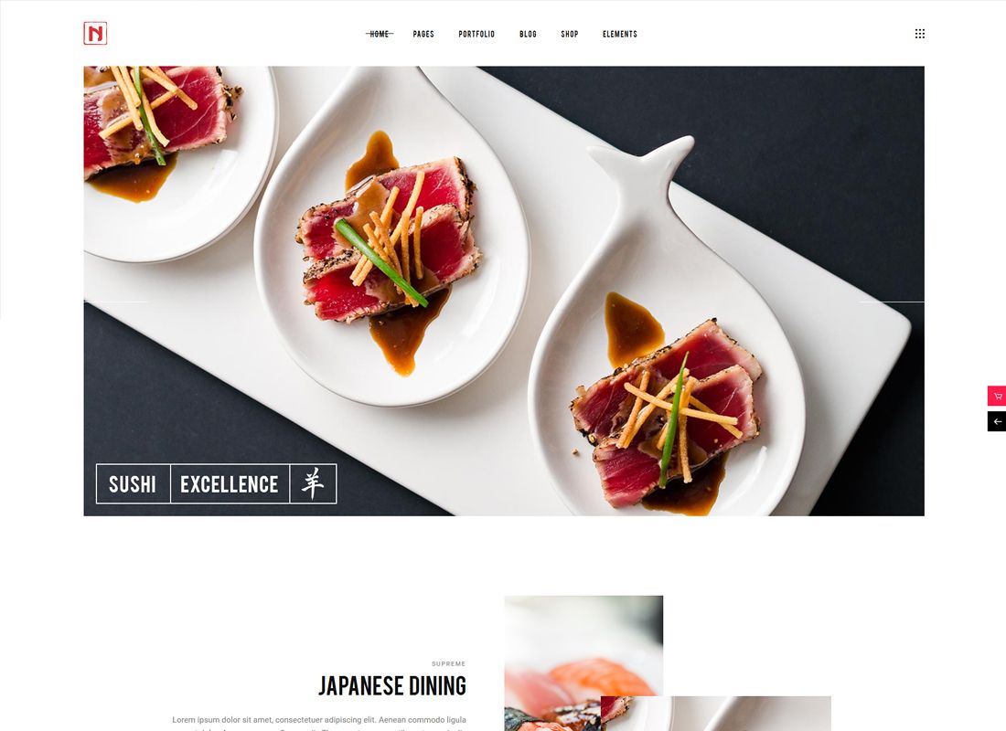 Nigiri - Modern Bir Restoran WordPress Teması
