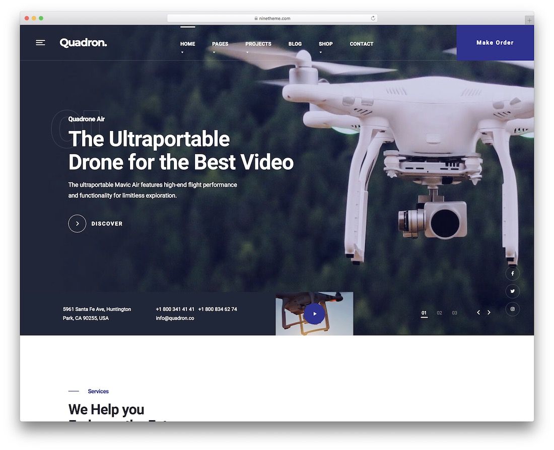 Quadron 视频网站模板