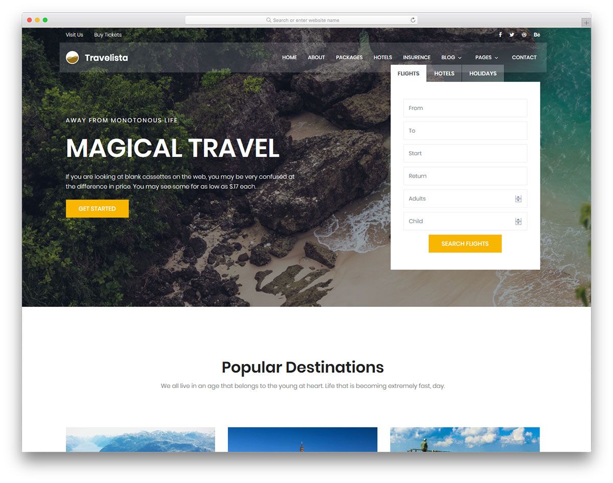 Modello di viaggio gratuito