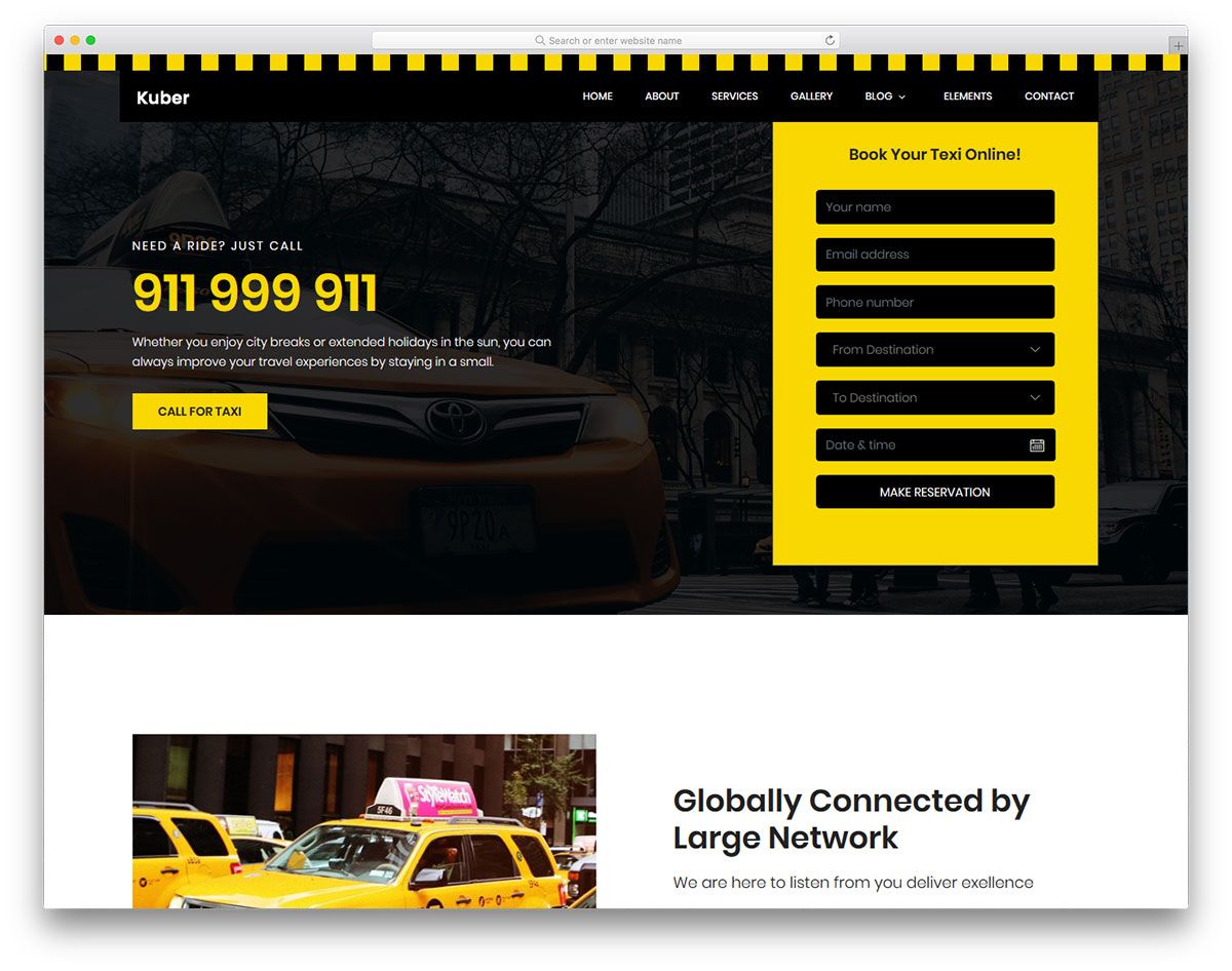 Modello gratuito di taxi