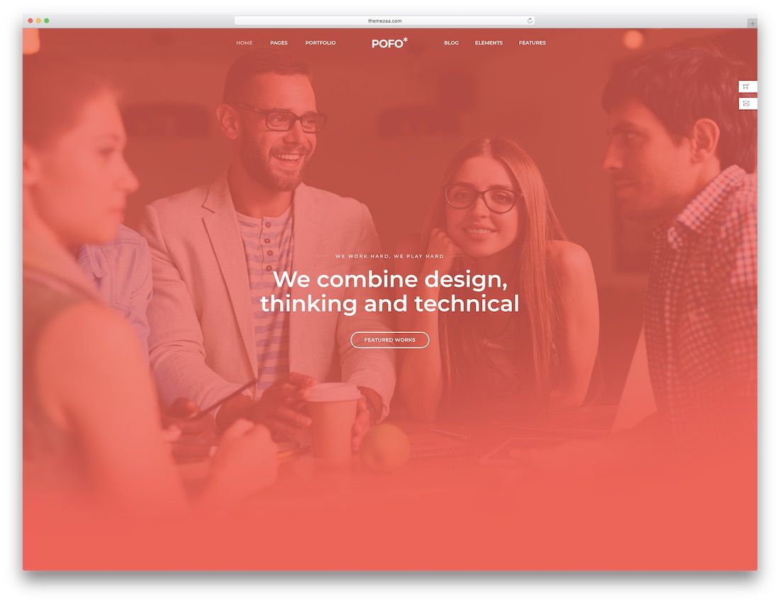 templat situs web layar penuh pofo