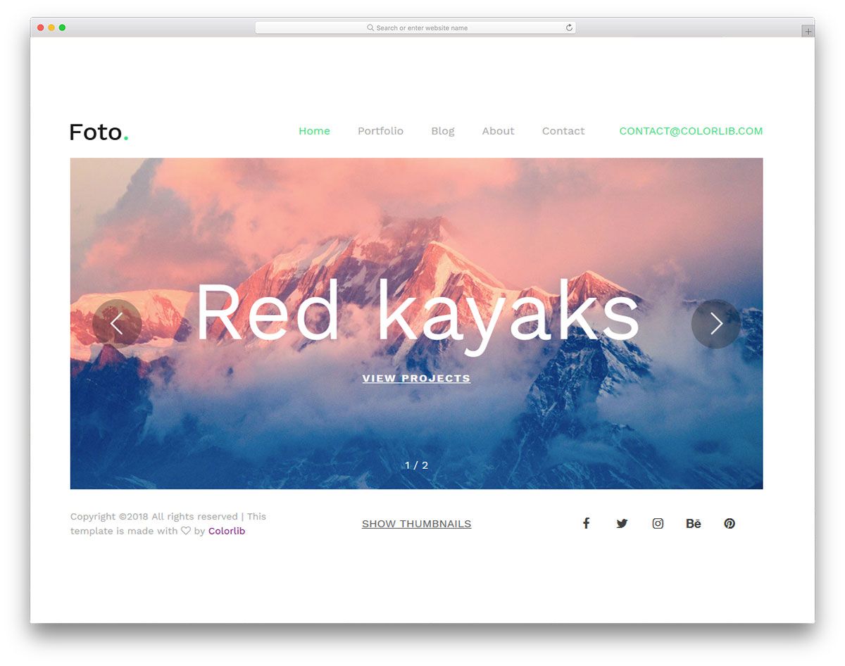 Fotografi-2 template gratis
