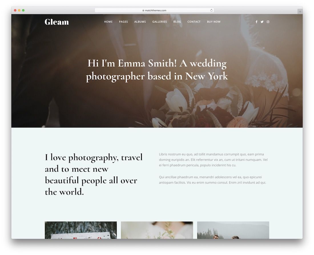 templat situs web fotografi kilau