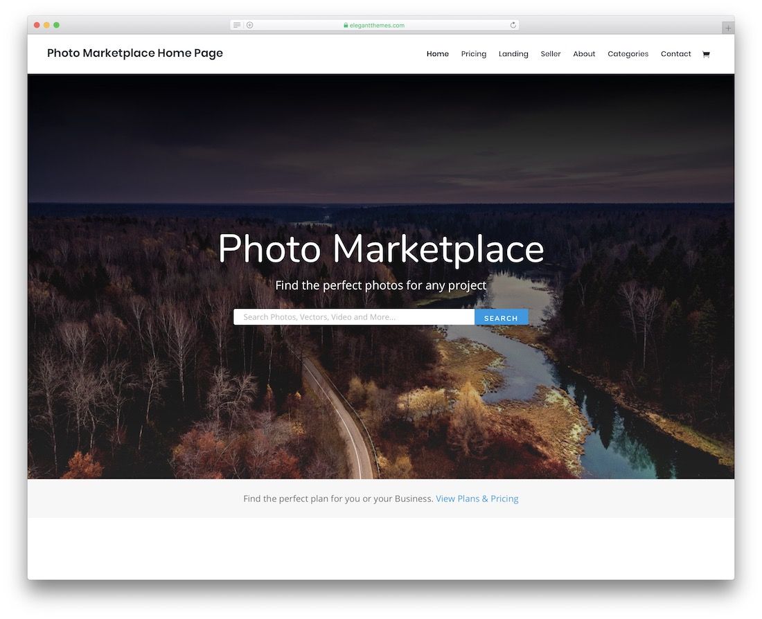 templat situs web fotografi divi