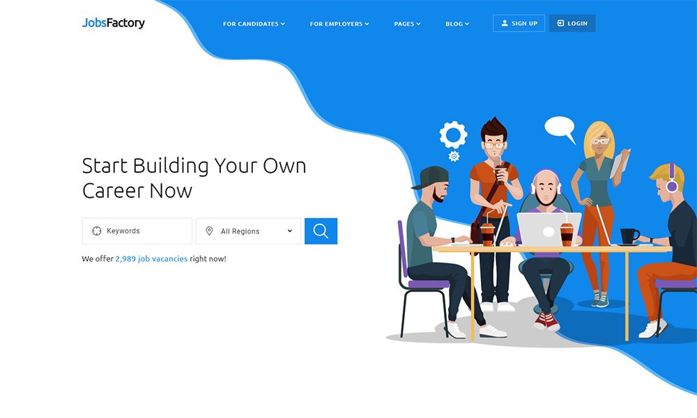 JobsFactory - Templat Daftar Pekerjaan