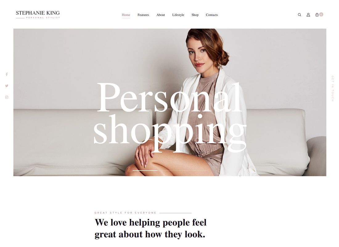 S.Król | Motyw WordPress osobisty stylista i bloger mody