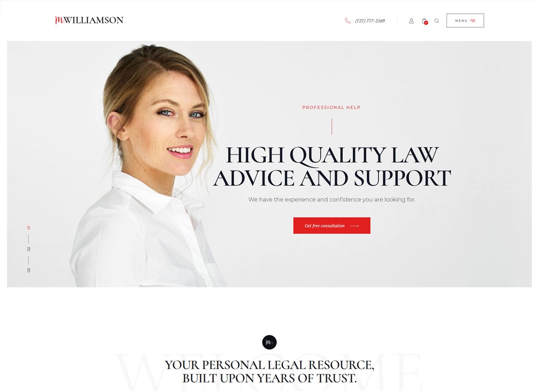 M.Williamson | Prawnicy i radca prawny Motyw WordPress