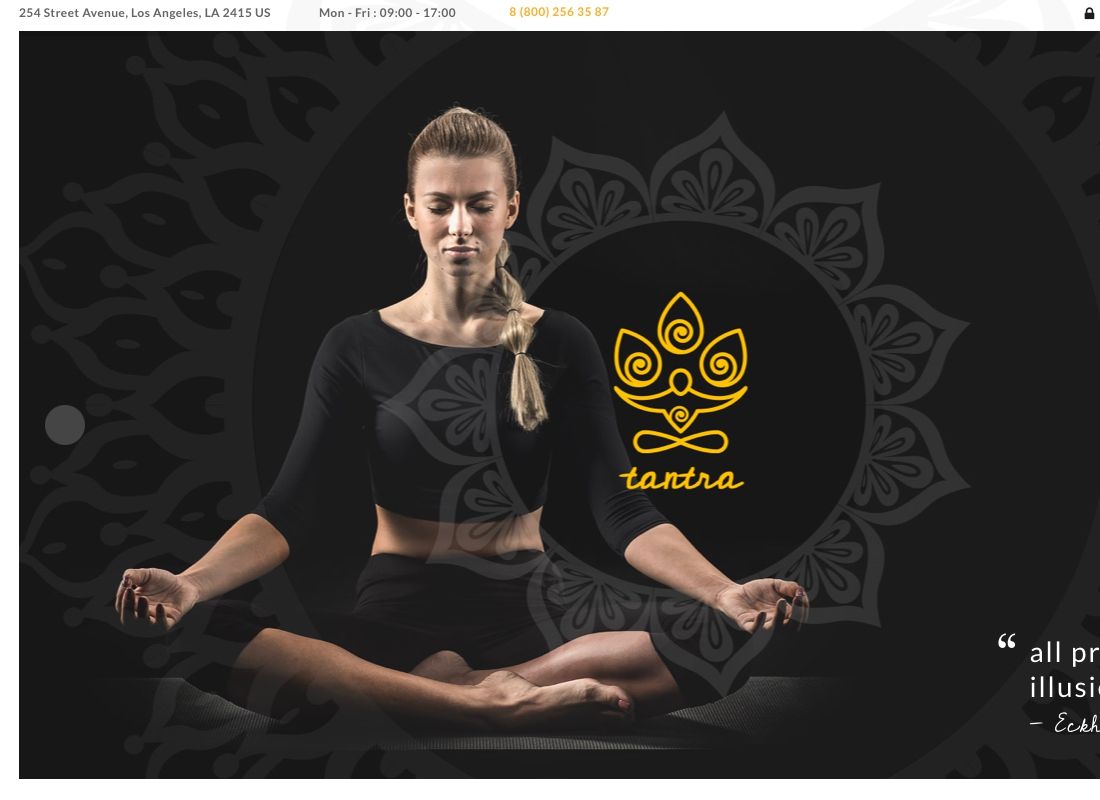 Tantra | Tema WordPress Studio Yoga dan Klub Kebugaran