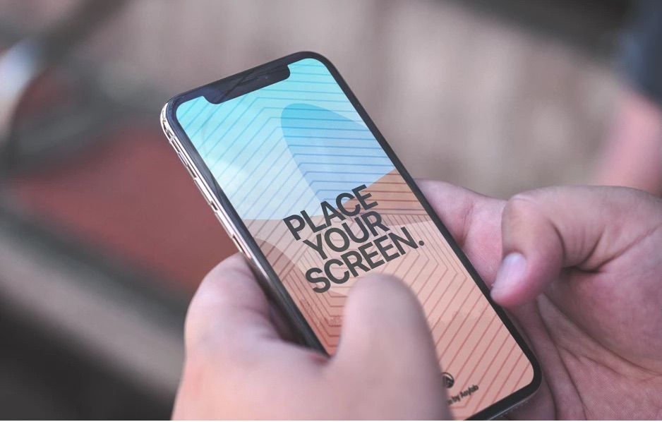 可定制的 iphone x psd 样机下载