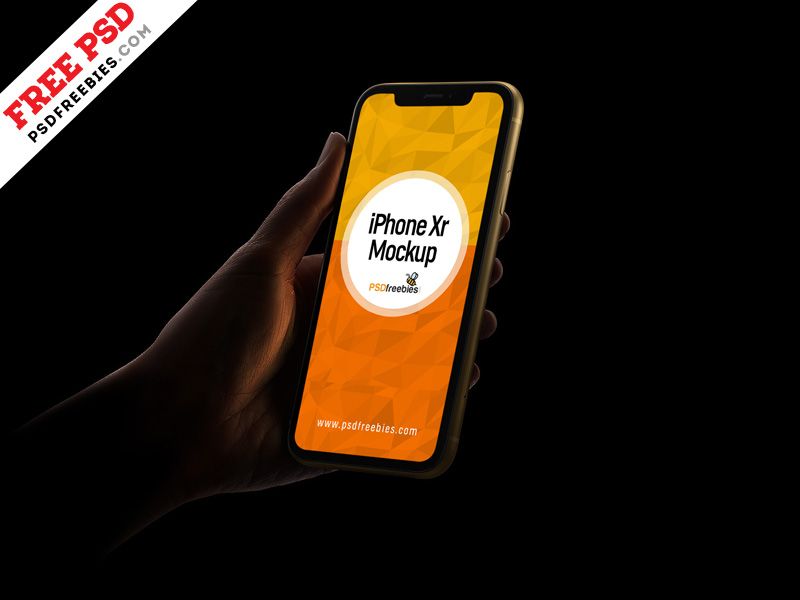 逼真的 iphone xr psd 模型免费下载